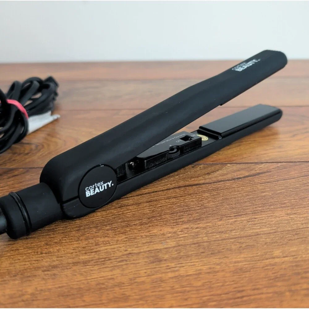 Cortex Beauty Flat Iron Hair Straightener Adjustable 450°F CB-SOLOFI-BLKR Black